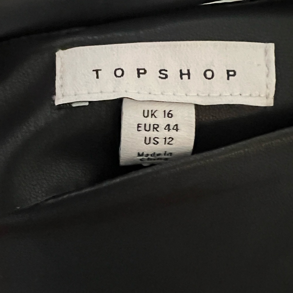 Faux leather skirt